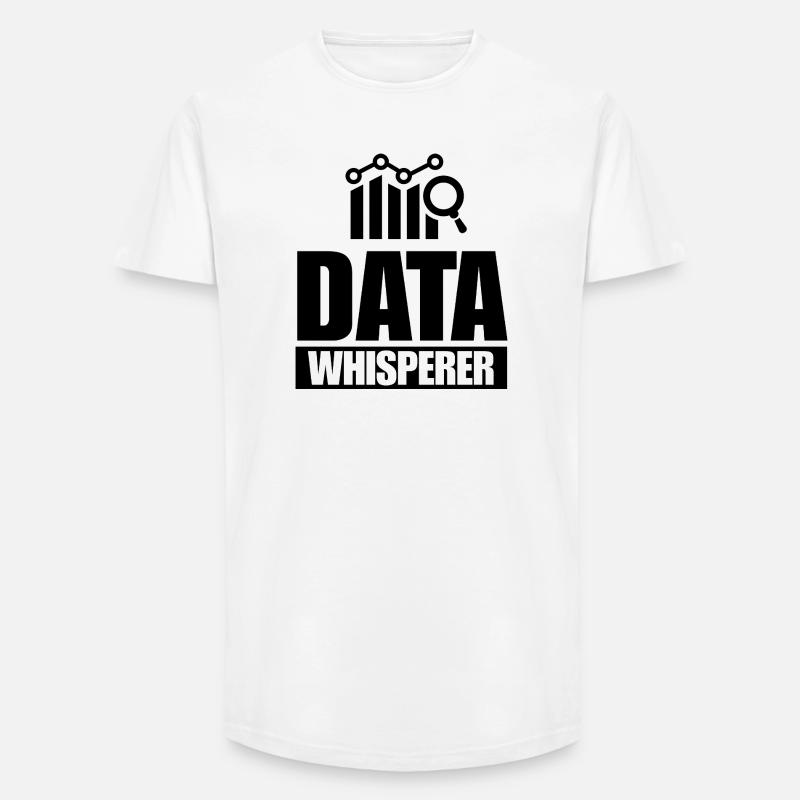 Data Analyst Scientist Engineering Analysis - Long Fit Men's T-Shirt - white