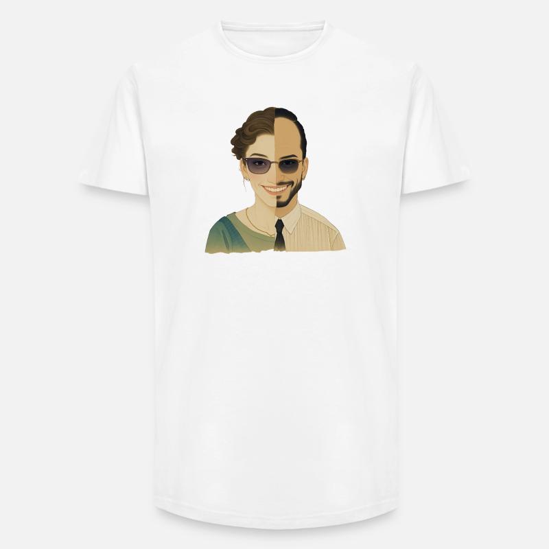 WIR SIND EINS – nette Menschen - Long Fit Männer T-Shirt - Weiß