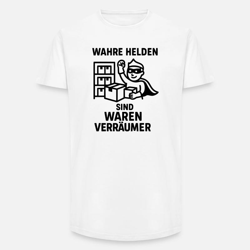 waren verräumer helden - Long Fit Männer T-Shirt - Weiß