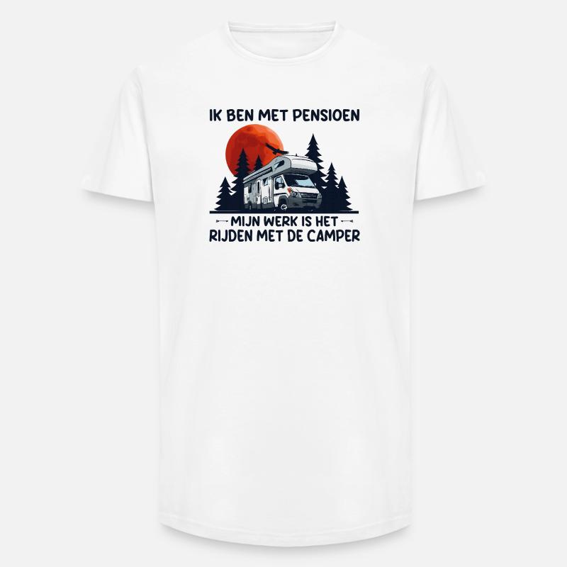 Ich bin ein pensionierter Camper. - Long Fit Männer T-Shirt - Weiß