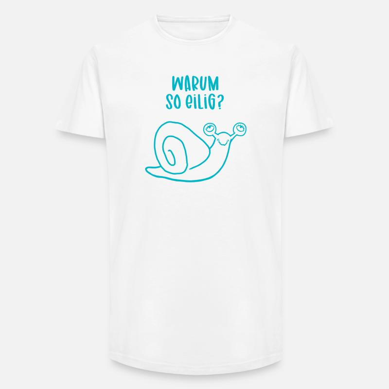 Relaxte Schnecke - Warum so eilig? - Long Fit Männer T-Shirt - Weiß