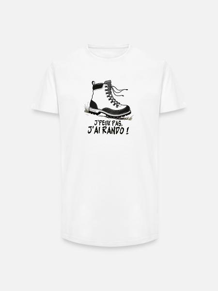 Hiking boots, I can't I rando! - Long Fit Men's T-Shirt - white