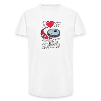 I Love My Saugroboter Saugerroboter - Long Fit Männer T-Shirt - Weiß - Vorne - AI Model Male 185 light (185cm)