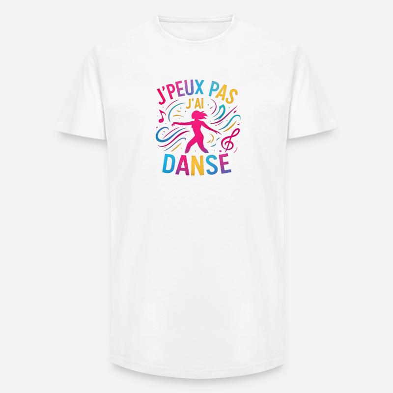 I Can't I Danced — Buntes Glitzern - Long Fit Männer T-Shirt - Weiß