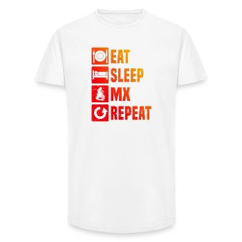 In a nutshell: motocross - Long Fit Men's T-Shirt - white - Front - AI Model Male 185 light (185cm)