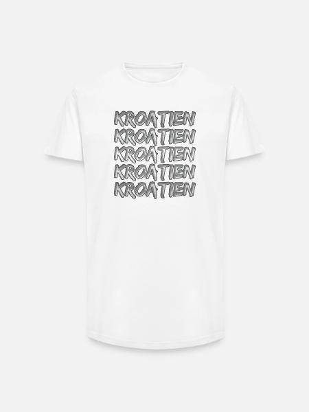 Kroatien - Long Fit Männer T-Shirt - Weiß