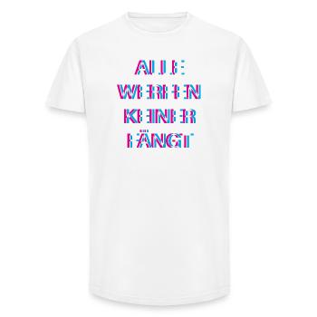 Hardtekk Tekk - Long Fit Men's T-Shirt - white - Front - AI Model Male 185 light (185cm)