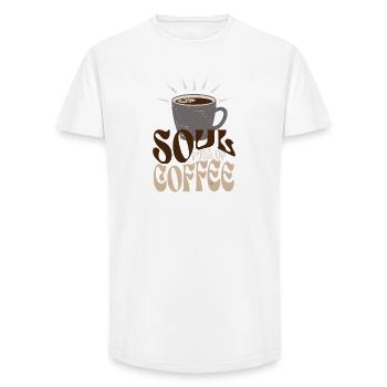 Kaffeeliebhaber - Spruch - Long Fit Männer T-Shirt - Weiß - Vorne - AI Model Male 185 light (185cm)