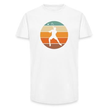tennis - T-shirt coupe longue homme - blanc - Devant - AI Model Male 185 light (185cm)