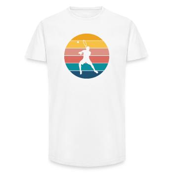tennis - T-shirt coupe longue homme - blanc - Devant - AI Model Male 185 light (185cm)