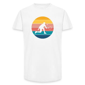 tennis - T-shirt coupe longue homme - blanc - Devant - AI Model Male 185 light (185cm)