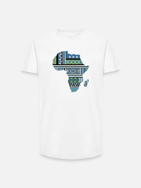 Africa Map Tribal - Long Fit Men's T-Shirt - white