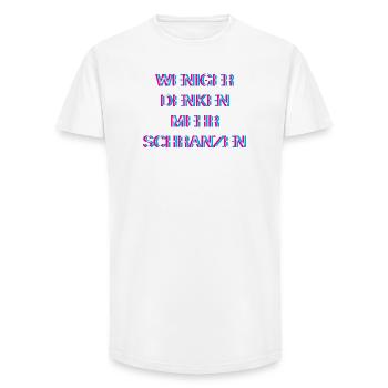 Hardtekk Tekk - Long Fit Männer T-Shirt - Weiß - Vorne - AI Model Male 185 light (185cm)