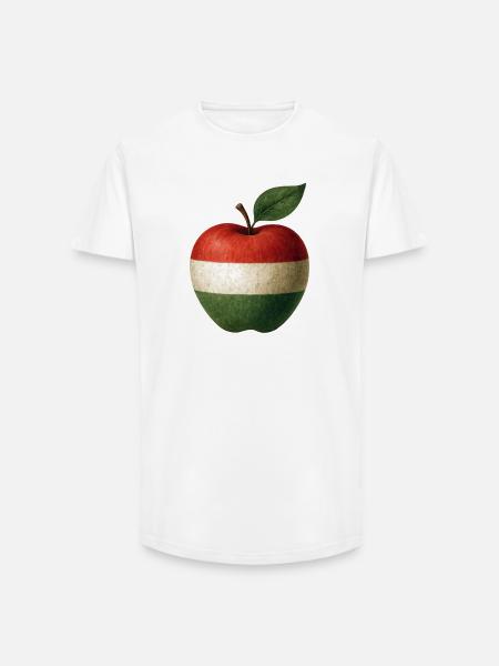 Hongrie - T-shirt coupe longue homme - blanc