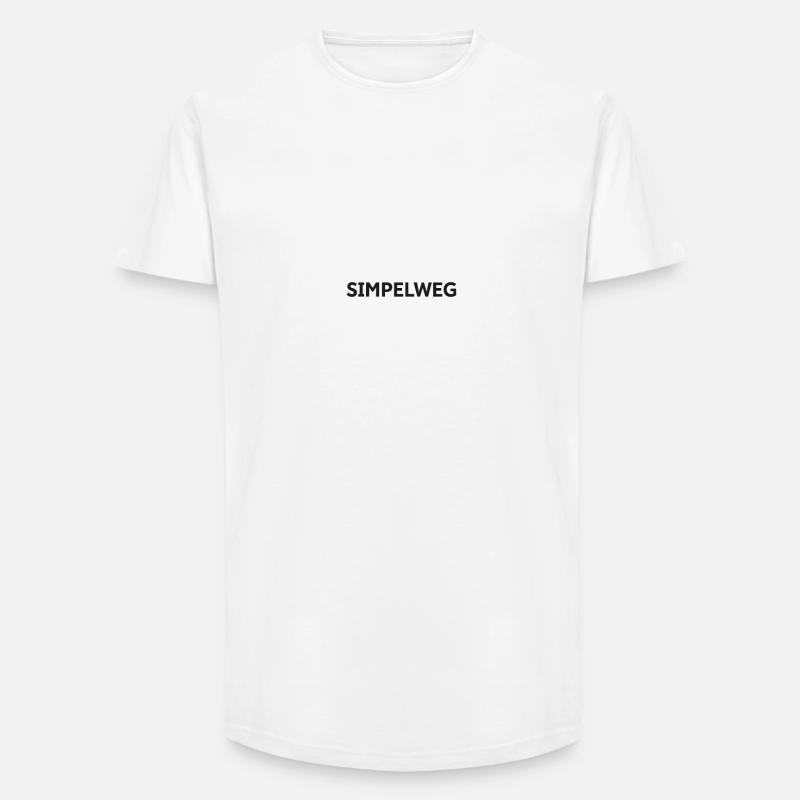 Einfach – Flämische Schlichtheit - Long Fit Männer T-Shirt - Weiß