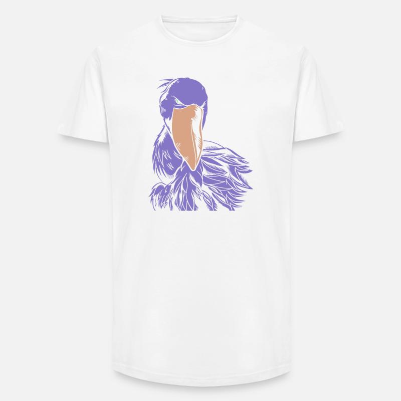 Schuhschnabel Vogel Shoebill - Long Fit Männer T-Shirt - Weiß