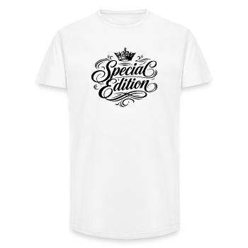 Édition spéciale - T-shirt coupe longue homme - blanc - Devant - AI Model Male 185 light (185cm)