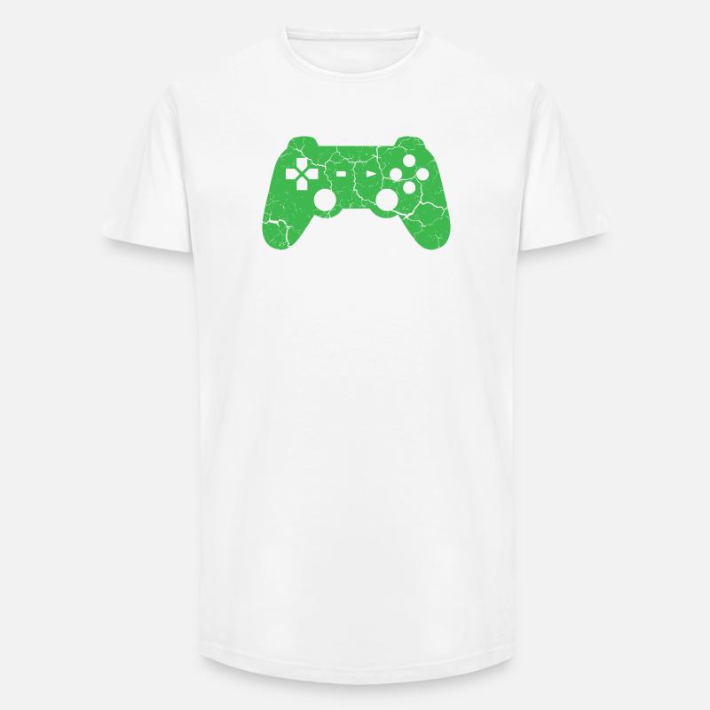 Controller-Gaming - Long Fit Männer T-Shirt - Weiß