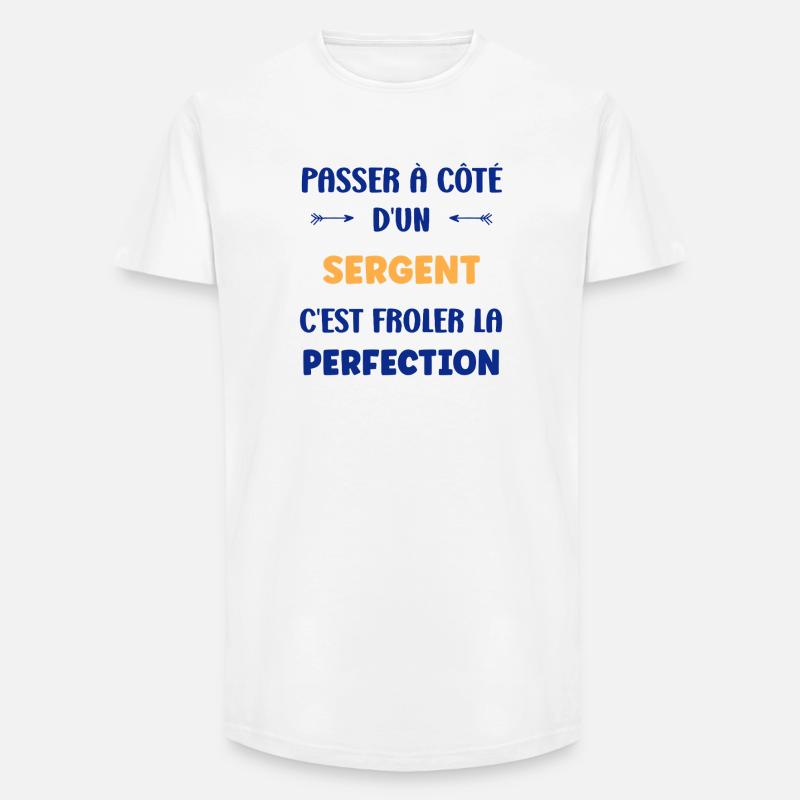Sergeant - Long Fit Männer T-Shirt - Weiß
