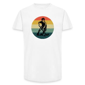 Floorball perfect for every floorball - Long Fit Men's T-Shirt - white - Front - AI Model Male 185 light (185cm)