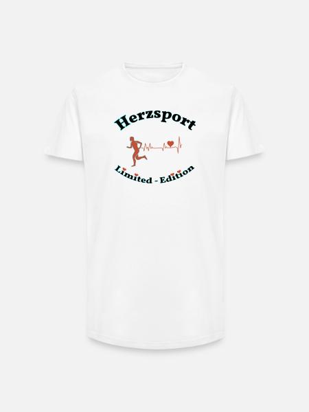 Herzsport - Long Fit Männer T-Shirt - Weiß