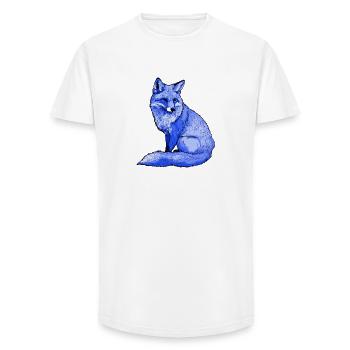 Renard Arctique - T-shirt coupe longue homme - blanc - Devant - AI Model Male 185 light (185cm)