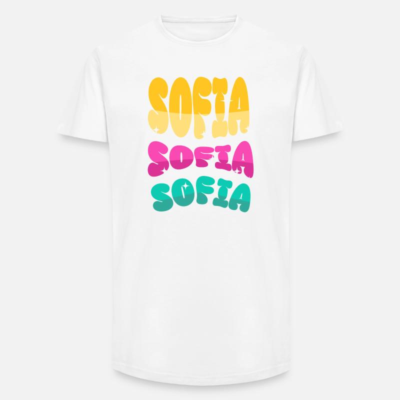 Sofia Name  - Long Fit Männer T-Shirt - Weiß