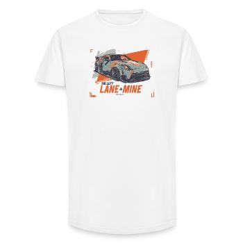 JDM Legend, Left Lane Is Mine Auto, - Long Fit Men's T-Shirt - white - Front - AI Model Male 185 light (185cm)