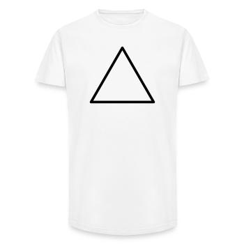 Triangle - T-shirt coupe longue homme - blanc - Devant - AI Model Male 185 light (185cm)