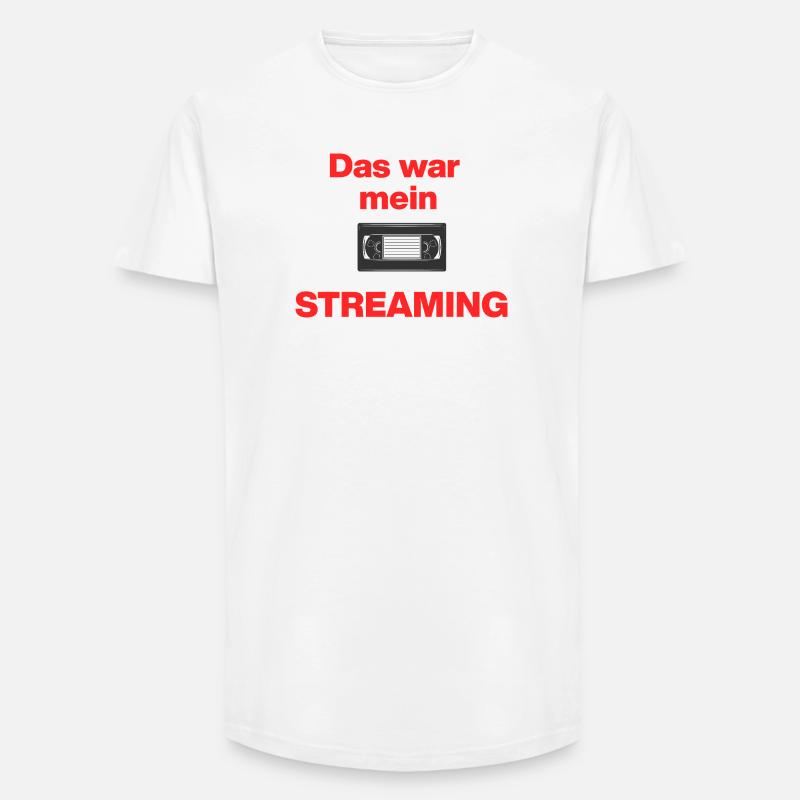 Das war Streaming, Videokasette früher, damals - Long Fit Männer T-Shirt - Weiß