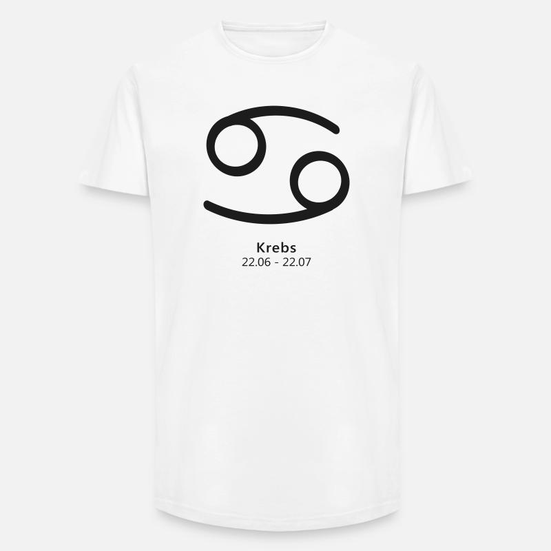 Krebs Crab Sternzeichen Symbol Kosmos - Long Fit Männer T-Shirt - Weiß