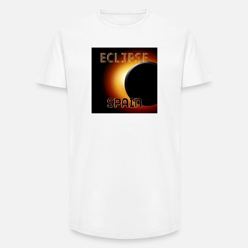 ECLIPSE SPANIEN, August 2026 - Long Fit Männer T-Shirt - Weiß