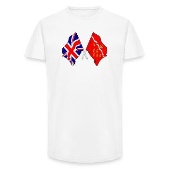 East Sussex & Great Britain Cross - Long Fit Men's T-Shirt - white - Front - AI Model Male 185 light (185cm)