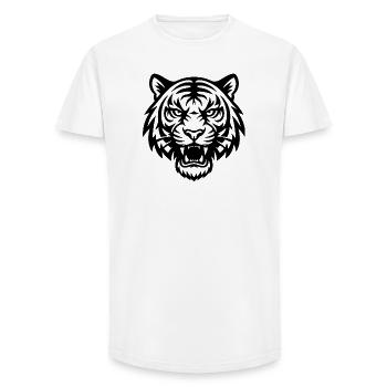 Tiger - Wild animals - Long Fit Men's T-Shirt - white - Front - AI Model Male 185 light (185cm)