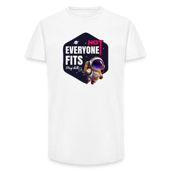 Not Everyone Fits Stay Chill - Long Fit Men's T-Shirt - white - Front - AI Model Male 185 light (185cm)