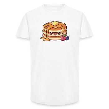 Kawaii-Sirup-Pfannkuchen mit Beeren - Long Fit Männer T-Shirt - Weiß - Vorne - AI Model Male 185 light (185cm)