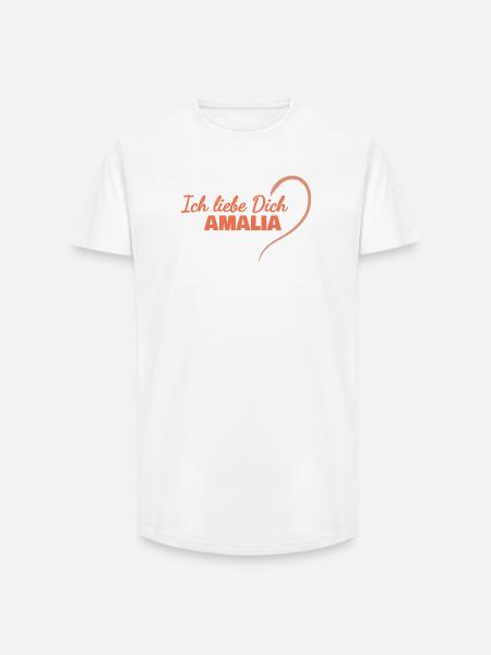 LoveYou Amalia - Long Fit Men's T-Shirt - white