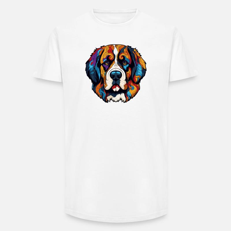 Hund Comic - Long Fit Männer T-Shirt - Weiß