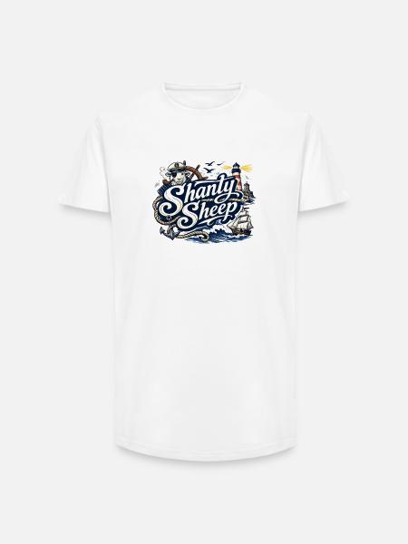 Shanty Sheep Nautical Graphic - Long Fit Men's T-Shirt - white