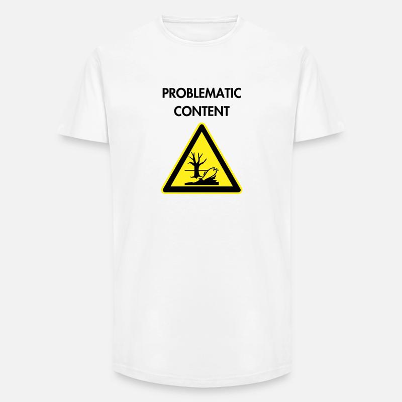 Problematic content - Long Fit Men's T-Shirt - white