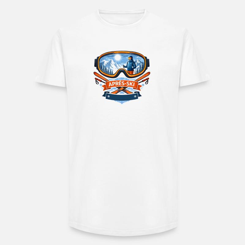 Apres Ski Comic Design - Long Fit Männer T-Shirt - Weiß