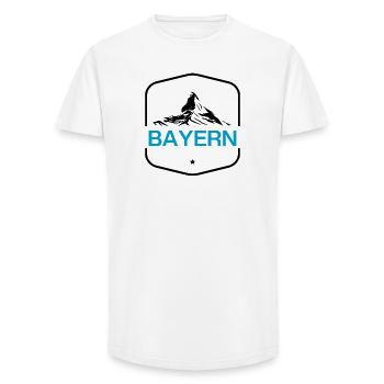 BAYERN, ZUGSPITZE POWER! BERGE URLAUB WANDERN - Long Fit Männer T-Shirt - Weiß - Vorne - AI Model Male 185 light (185cm)