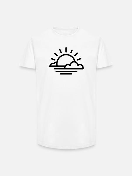 sunset - Long Fit Men's T-Shirt - white