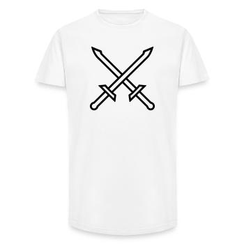 Two swords - Long Fit Men's T-Shirt - white - Front - AI Model Male 185 light (185cm)