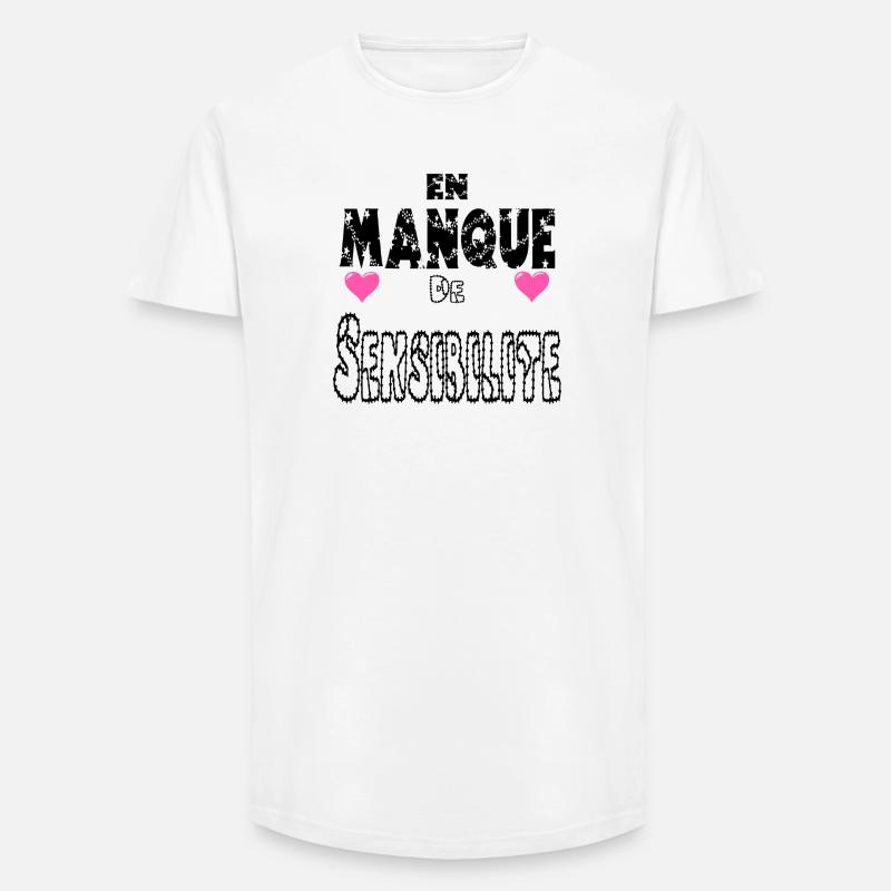 Lacking Sensitivity - Long Fit Men's T-Shirt - white