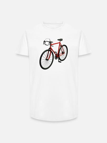 Retro Rennrad - Long Fit Männer T-Shirt - Weiß
