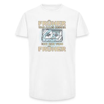 Everything was better in the past - I'm from before - Long Fit Men's T-Shirt - white - Front - AI Model Male 185 light (185cm)