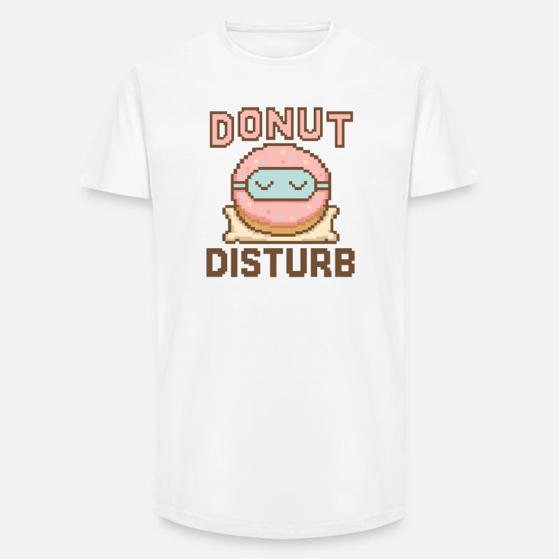 Donut Disturb – Süßer Schlafmodus - Long Fit Männer T-Shirt - Weiß