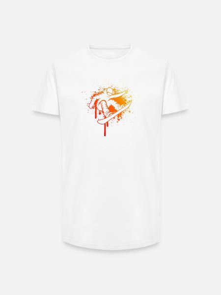 Clear snowboard message for women - Long Fit Men's T-Shirt - white