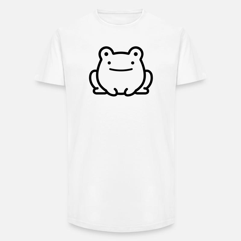 Frosch - Long Fit Männer T-Shirt - Weiß